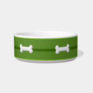 Comedero Tazón de perro Polkadots Verde y Blanco
