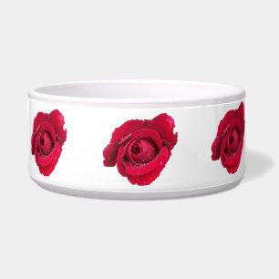Comedero Tazón de perro rosa rojo hermoso