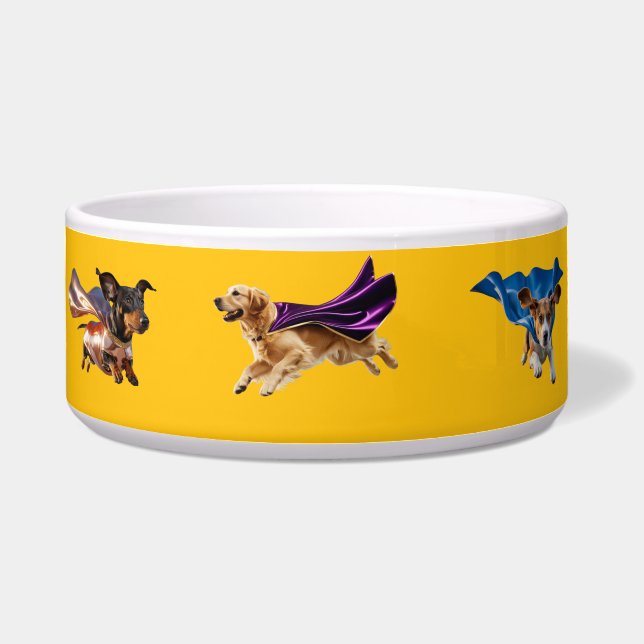 Comedero Tazón de perro superhéroe (Frente)