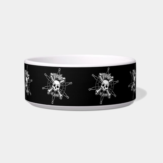 Comedero Tazón de Pirata para Mascotas (Frente)
