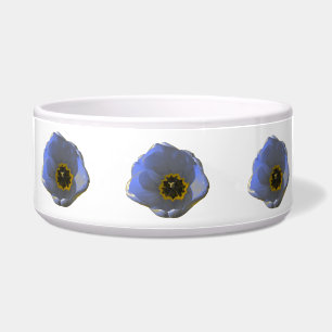 Comedero Tazón de tulipano azul y amarillo