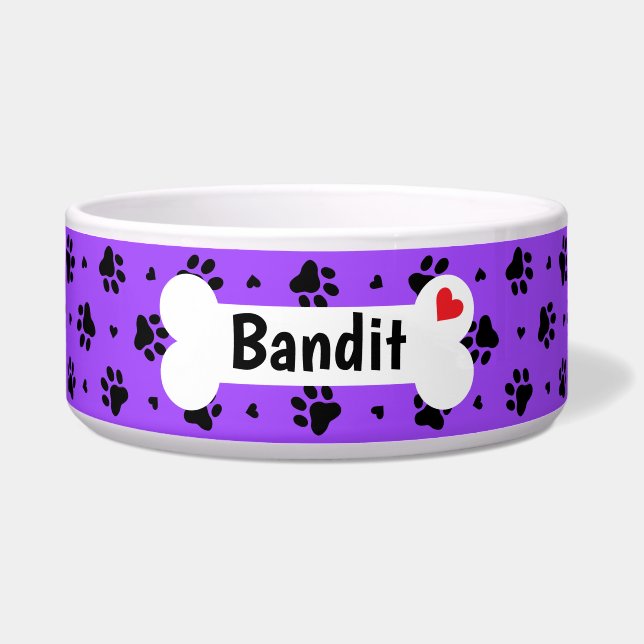 Comedero Tazón del patrón del patrón de las pinturas de gar (Frente)