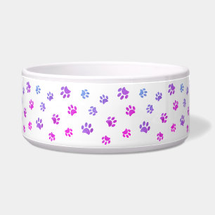 Comedero Tazón grande con estampado de huellas de patas ros