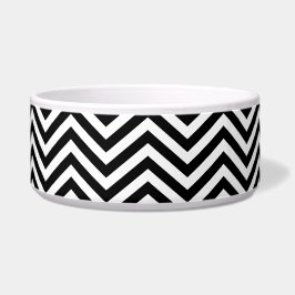 Comedero Tazón para 1 mascota ZigZag negro y blanco