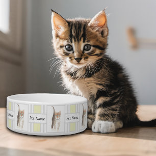 Comedero Tazón para gatito atigrado