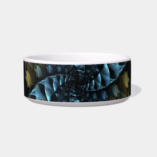 Comedero Tazón para gato de arte abstracto de molinete (Frente)