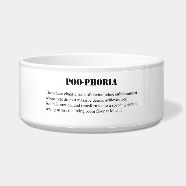 Comedero Tazón para gatos Gran Poo-Foria  (Frente)