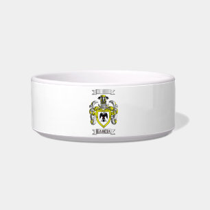 Comedero Tazón para mascotas Apellido y escudo de la famili