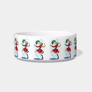 Comedero Tazón para mascotas Bailarines de Navidad