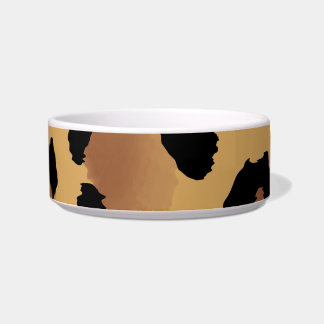 Comedero Tazón para mascotas con estampado de leopardo medi