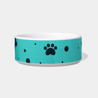 Comedero Tazón para mascotas con huella de pata mediana