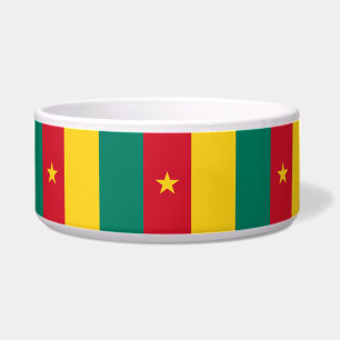 Comedero Tazón para mascotas con la bandera de Camerún