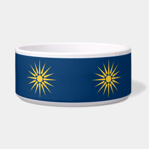 Comedero Tazón para mascotas con la bandera de Macedonia