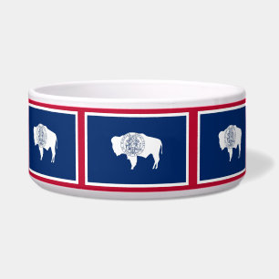 Comedero Tazón para mascotas con la bandera del estado de W