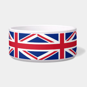 Comedero Tazón para mascotas con la bandera del Reino Unido