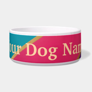 Comedero Tazón para mascotas con nombre personalizado geomé
