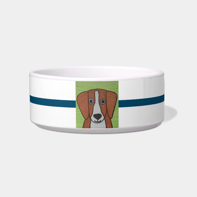 Comedero Tazón para mascotas de Beagle lindo (Frente)