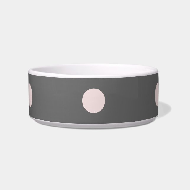 Comedero Tazón para mascotas de bolas rosas (Frente)