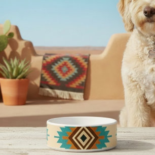 Comedero Tazón para mascotas de cerámica de estilo suroeste