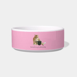 Comedero Tazón para mascotas de cerámica rosa claro Somethi
