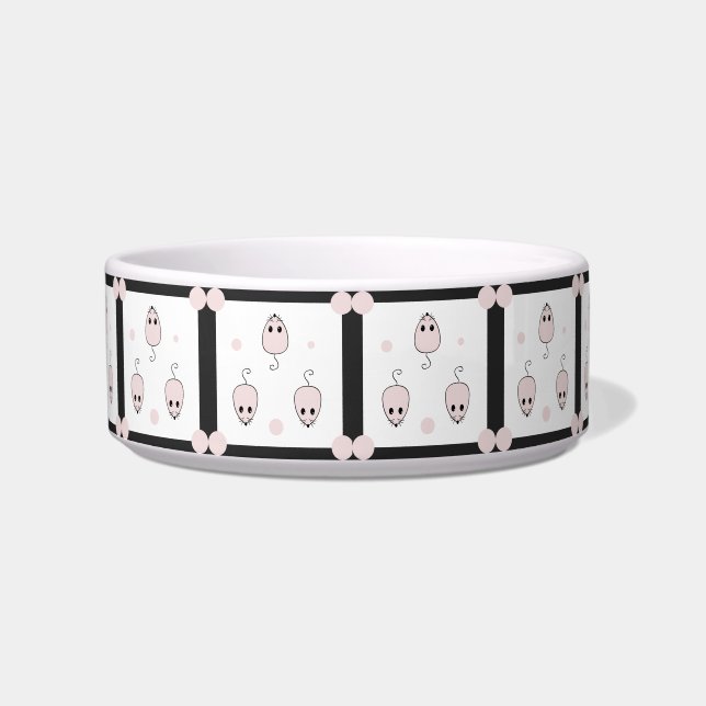 Comedero Tazón para mascotas de estética suave con patrón d (Frente)