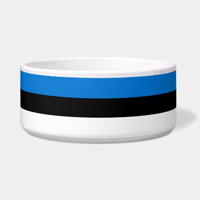 Comedero Tazón para mascotas de la bandera de Estonia (Frente)