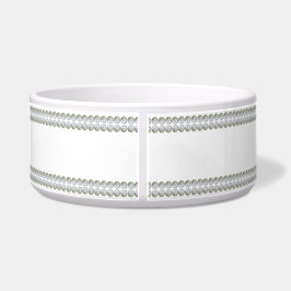 Comedero Tazón para mascotas de plata sobre blanco