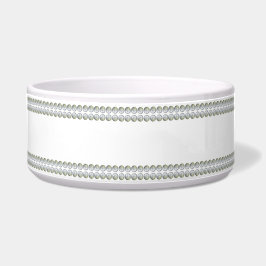 Comedero Tazón para mascotas de plata sobre blanco