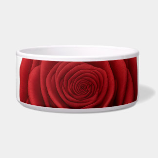 Comedero Tazón para mascotas - Flor de rosa roja