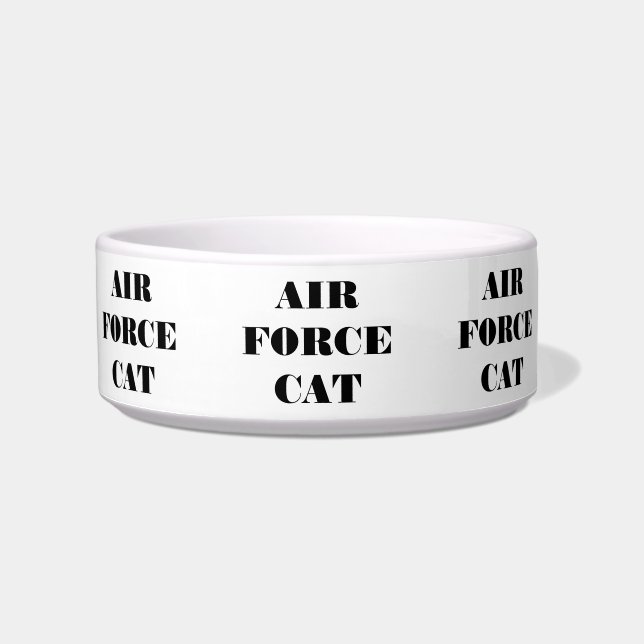 Comedero Tazón para mascotas Fuerza Aérea Gato (Frente)