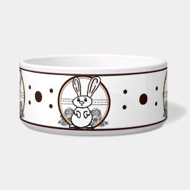 Comedero Tazón para mascotas grande blanco Bunny