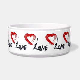Comedero Tazón para mascotas Love Hearts