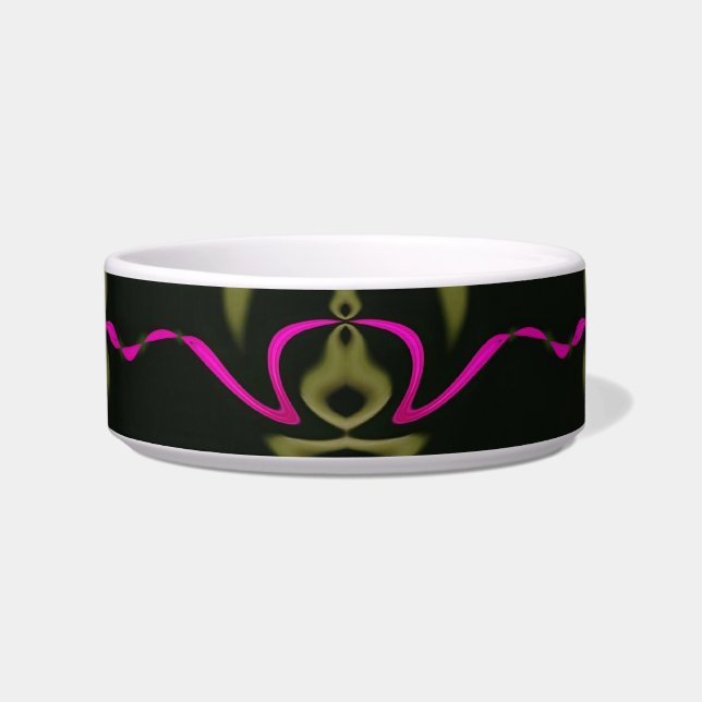 Comedero Tazón para mascotas Luces Rosas (Frente)