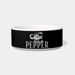 Comedero Tazón para mascotas negro y blanco de astrología