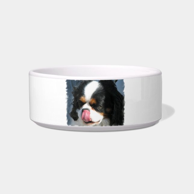 Comedero Tazón para mascotas perro spaniel (Frente)