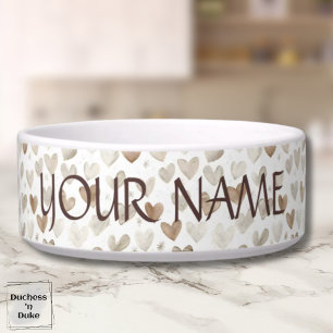 Comedero Tazón para mascotas Shabby Chic con patrón de cora