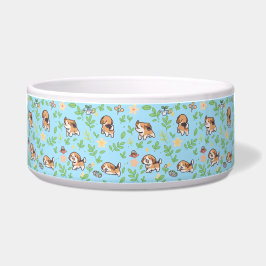 Comedero Tazón para perro Beagle diseño floral primaveral K