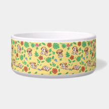 Tazón para perro Beagle verano floral pastel alime