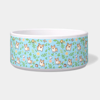 Comedero Tazón para perro Corgi floral primavera Kawaii ali