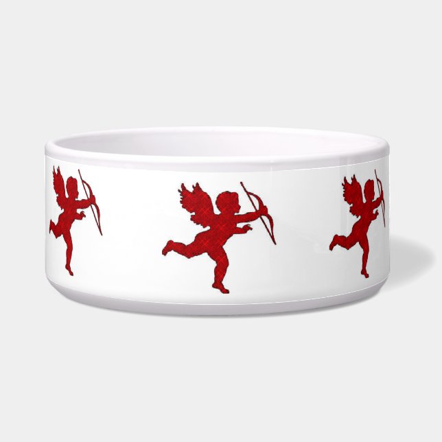Comedero Tazón para perro Cupido Rojo (Frente)
