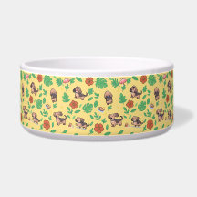 Tazón para perro Dachshund verano floral Kawaii ma