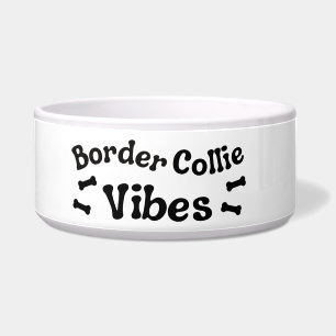 Comedero Tazón para Perro de Cerámica Border Collie Vibes