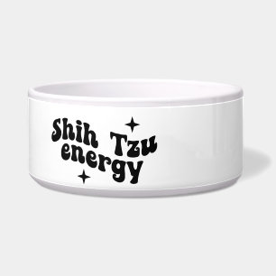 Comedero Tazón para perro de cerámica con energía Shih Tzu