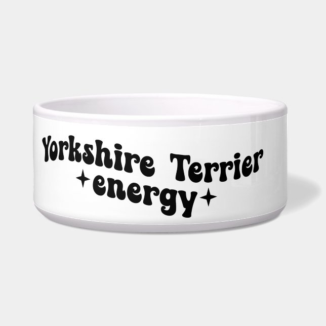 Comedero Tazón para Perro de Cerámica Yorkshire Terrier Ene (Izquierda)