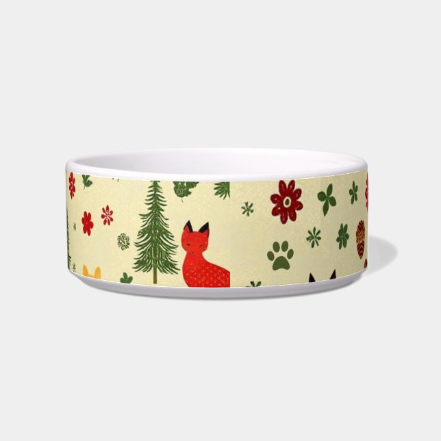 Comedero Tazón para perro de Navidad acogedor bosque – Cier (Derecha)