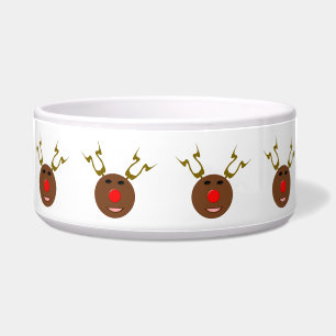 Comedero Tazón para perro de Reno de Navidad Ciberespacial