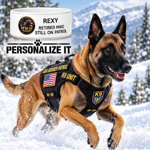 Comedero Tazón para perro de trabajo militar Malinois belga