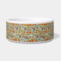 Tazón para perro Gran Danés Halloween floral Kawai