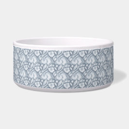 Comedero Tazón para perro gris elegante con diseño floral b
