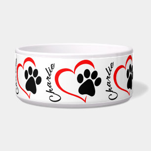 Comedero Tazón para perro Huella Corazón